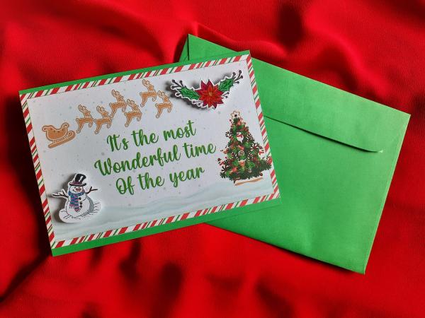 Weihnachtskarte "The Most Wonderful Time"